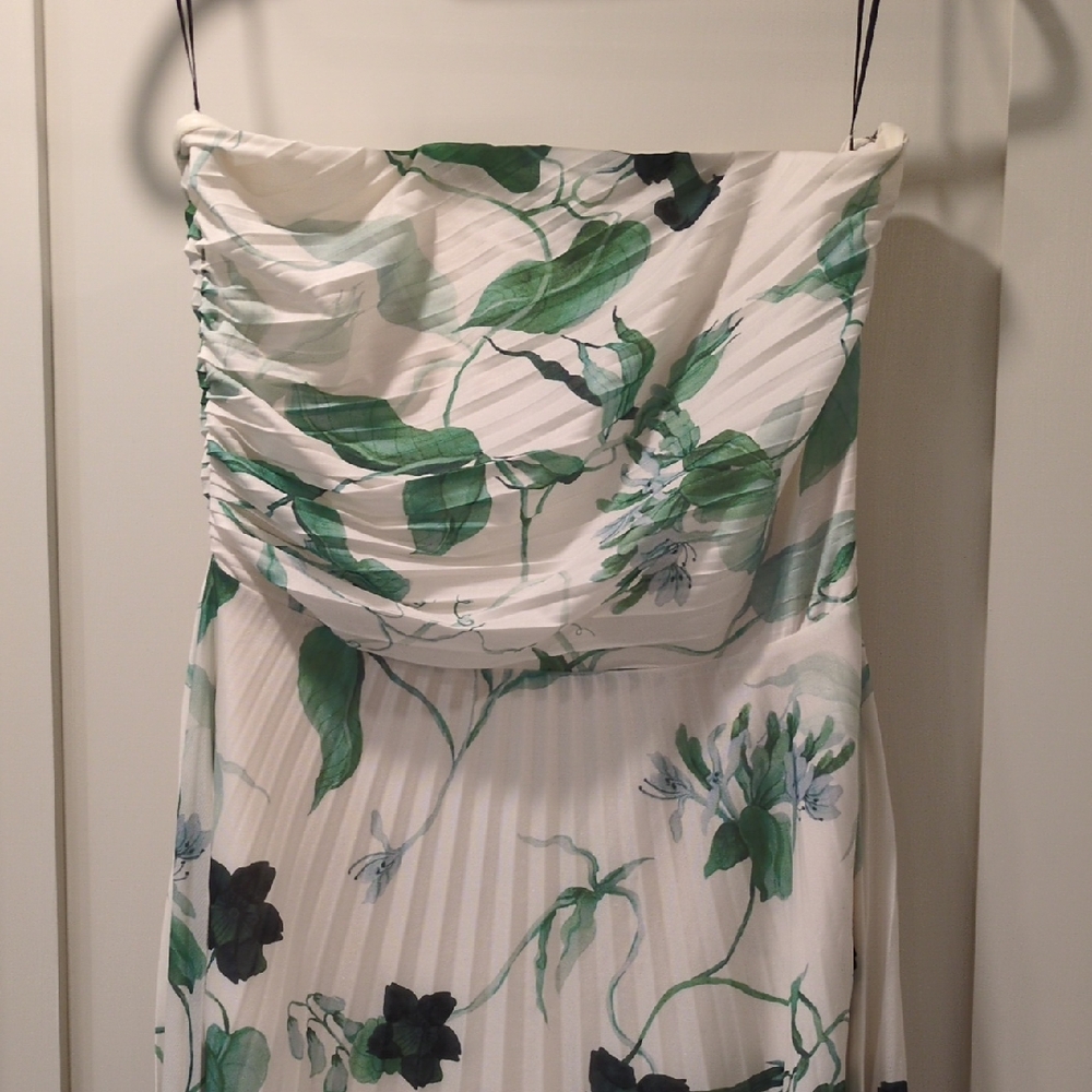 H&M Floral Strapless Dress Size M